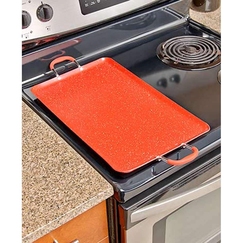 Nonstick DoubleBurner Griddle Red