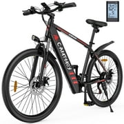 Campmoy Electric Mountain Bike, LCD Display, Built-in 36V Battery，350W Motor, 21- Speed Transmission, 5 Levels Electric/Pedal Assist Modes, 331LBS, Great for Commuting, Free Bike Lock