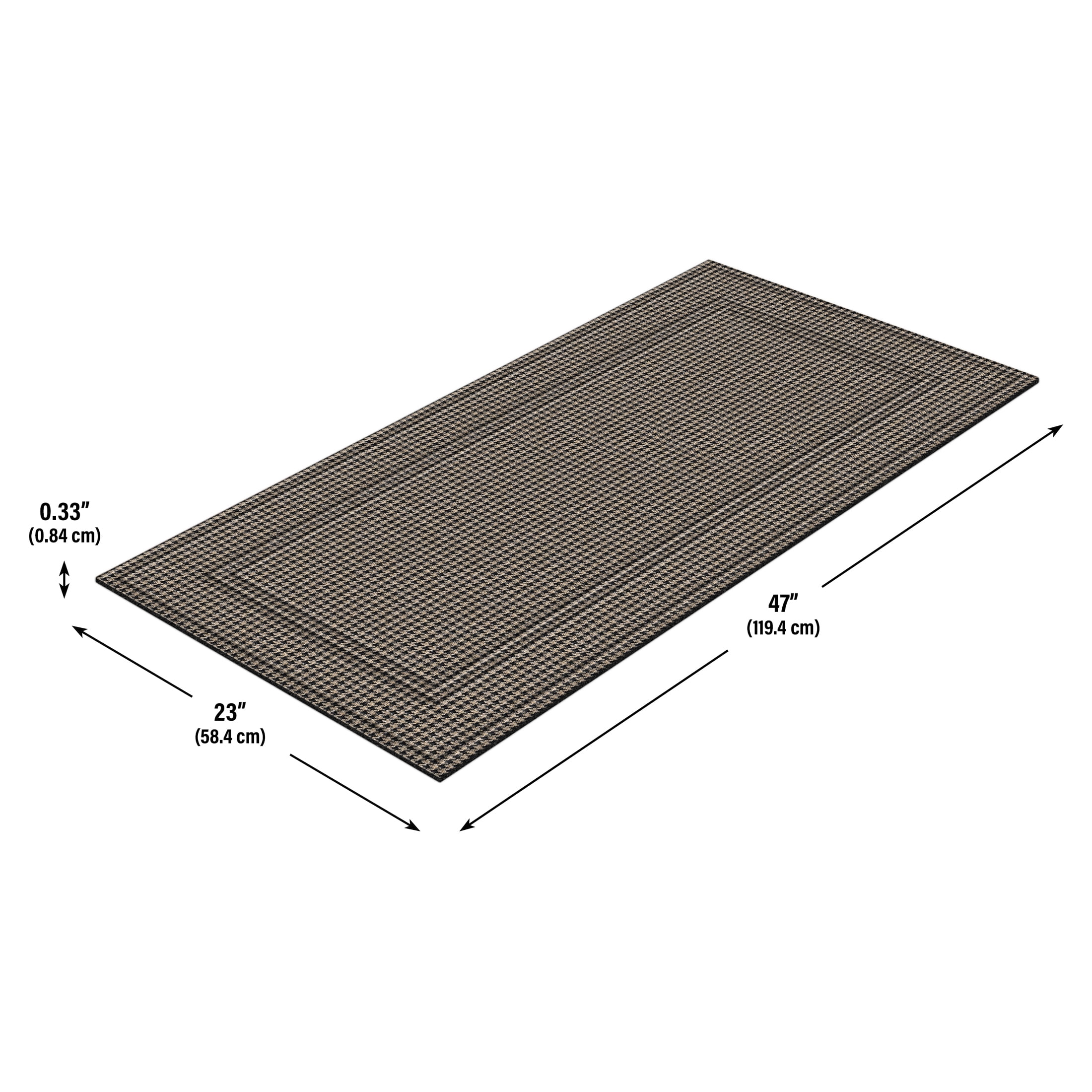 Mainstays Scottsdale Utility Indoor/Outdoor Recycled Rubber All-Weather Doormat, 23 in x 47 in