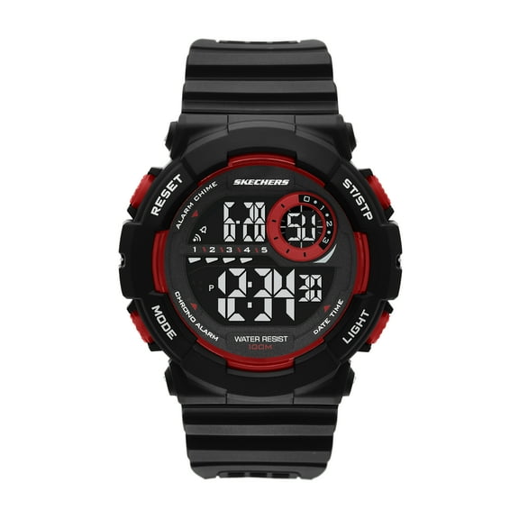 Skechers Men's Macafee Digital, Black Polycarbonate Watch