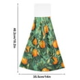thumbnail image 6 of Yayeee Kitchen Hanging Hand Towels Set of 2 with Loop Bathroom Absorbent Tie Towel, Orange Tree Pattern, 6 of 7