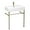 White/Gold, variant on Eridanus 24"x16" Console Bathroom Sink, Free Standing 30 Inch Bracket Stainless Steel Support Pedestal Legs, Wall Mount Vessel Ceramic Vanity Basin, Modern Rectangular Sinks Porcelain, Brushed Nickel