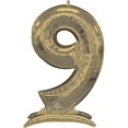 thumbnail image 2 of Giant Standing Airloonz White Gold Number 9 Fill With Air Foil Balloon 52" Tall, 2 of 5