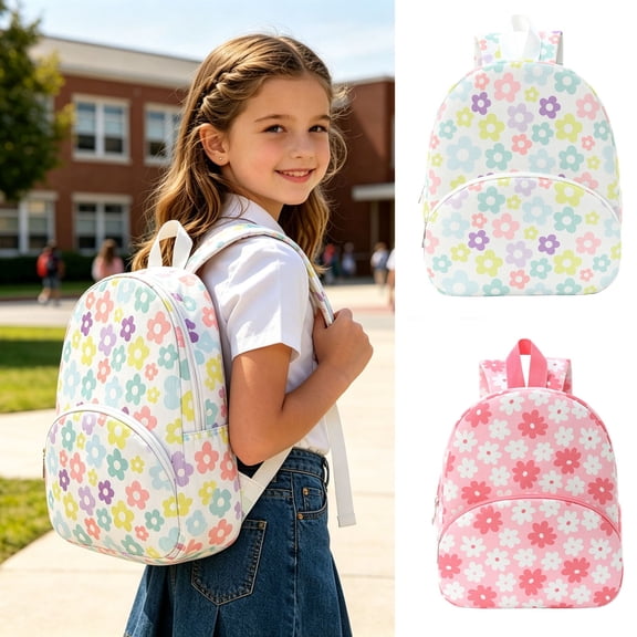jiaxiM School Backpacks Adorable Cartoon Lightweight Spacious Daily Use School Bag for Ages 3rd 4th 5th 6th, Daycare, Travel, After School Activities