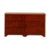 Canwood 6 Drawer Double Dresser-Color:Cherry