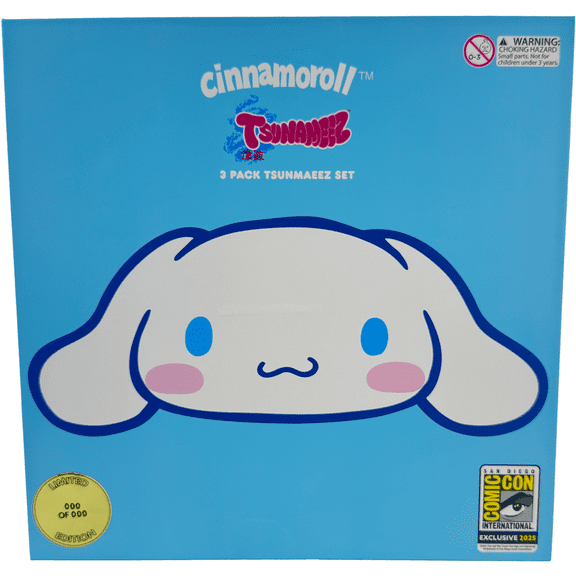 2025 SDCC Exclusive Sanrio Hello Kitty “Cinnamoroll” Tsunameez 3‑Pack Set