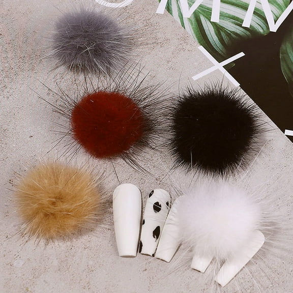 Jiaroswwei Nail Hairball DIY 3D Delicate Nail Pompom Decor for Personal