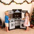 thumbnail image 2 of TLSUNNY Toddler Corner Play Kitchen, with Realistic Lights & Sounds, Wooden Toy Kitchen w/ Stove, Washer, Ice Maker, Accessories for Ages 3+, 2 of 8