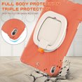 thumbnail image 6 of For iPad Air 3 10.5 Inch 2019/iPad Pro 10.5 Inch 2017 Case, 360 Rotatable Handle Stand, Shoulder Strap, Drop-Proof Design, Coral Orange, 6 of 7