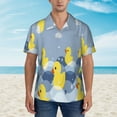 thumbnail image 2 of Susaid ducklings swim on the sea waves Print Hawaiian Shirts for Men Women,Hawaiian Summer Short-Sleeve Casual Relaxed-Fit Button-Down,Small, 2 of 7