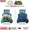 thumbnail image 4 of Franco Kids Bedding Super Soft Comforter and Sheet Set, 4 Piece Twin Size, Mario, 4 of 15