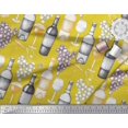 thumbnail image 3 of Soimoi Poly Georgette Fabric Grapes,Wine Glass & Bottle Decor Fabric Printed Yard 52 Inch Wide, 3 of 3