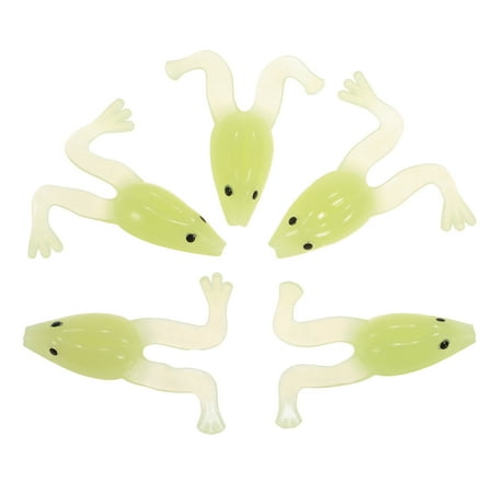 Fishing Lure Bodies Lixada 5PCS 5cm/5g Noctilucent Tadpole Shape Body Fishing Lures Tackle Soft Bait Fishing Baits Set ()