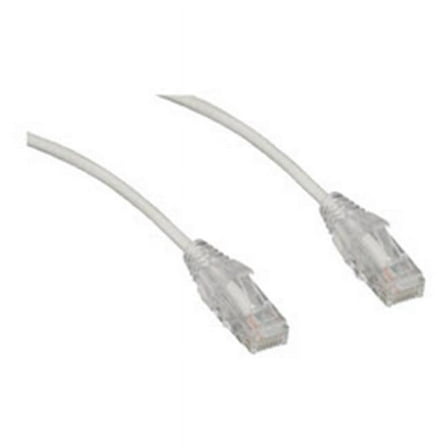 CableWholesale 13X6-69120 20 ft. Slim White Cat6a Snagless Patch Cable, 10Gb - 500MHz, Yellow