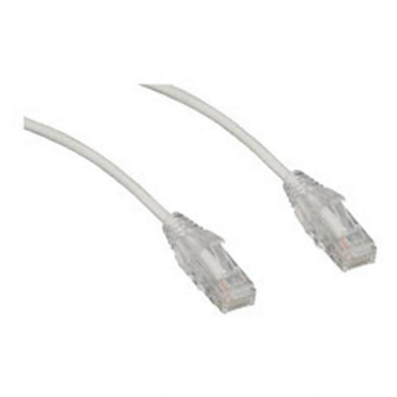CableWholesale 13X6-69120 20 ft. Slim White Cat6a Snagless Patch Cable, 10Gb - 500MHz, Yellow