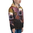 thumbnail image 5 of Xecao Adorable Fluffy Bat Pattern Zip Up Hoodies for Boys Girls, Sweatshirt with Pockets-Medium, 5 of 6