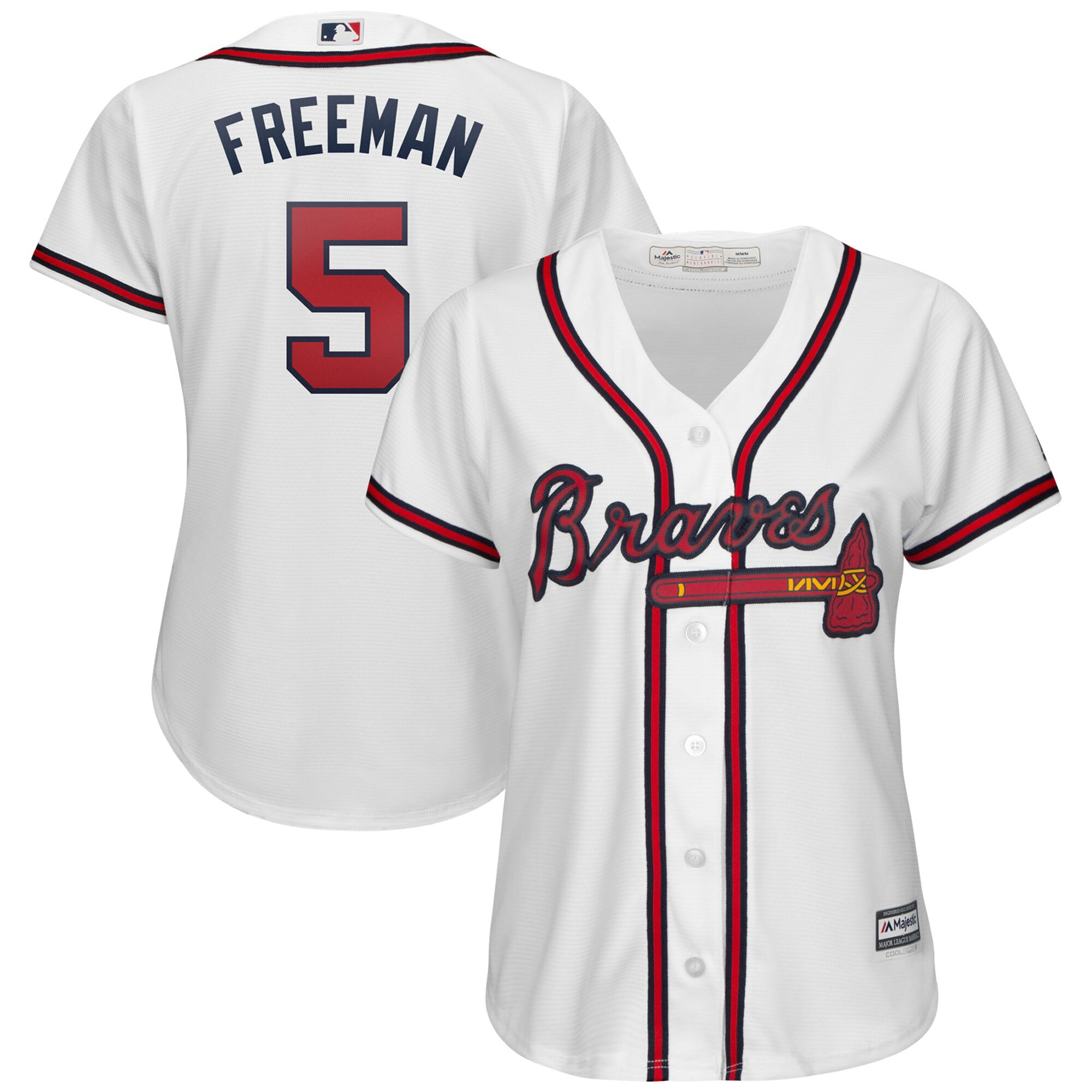 Freddie Freeman Atlanta Braves Majestic Women\'s 2019 Home Cool Base ...