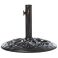thumbnail image 3 of Gardenised QI003817 17.75 x 13.25 in. Decorative Cast Iron Patio Umbrella Base, Brown - Round, 3 of 15