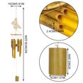 thumbnail image 4 of HEQUSIGNS Bamboo Wind Chime, 36 inch Handmade Wall Hanging Music Windchime with Deep Tone Clearance Gifts for Garden Indoor Outdoor, 4 of 9