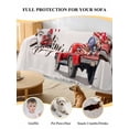 thumbnail image 4 of Valentine's Day Couch Cover for 2 Cushion Couch, Red Truck Balloons Footballs Love Romantic Washable Love Seat Sofa Covers Slipcover, Throw Sofa Covers for Pets, Furniture Protector 71"x102", 4 of 9