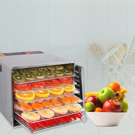 Goplus 10 Tray Food Dehydrator Stainless Steel Fruit Jerky Dryer Blower (Best Commercial Food Dehydrator)