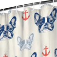 thumbnail image 3 of Anchor and Bulldog Dog Shower Curtain 36"x72" ,Bathroom Decorative Shower Curtains Set with 12 Hooks,Modern Waterproof Washable Shower Curtain, 3 of 6