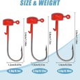 thumbnail image 3 of HLONK Mushroom Head Ned Rig Shroom Jig Hooks Kit for Soft Lures  1/8oz (25-Pack), 3 of 9