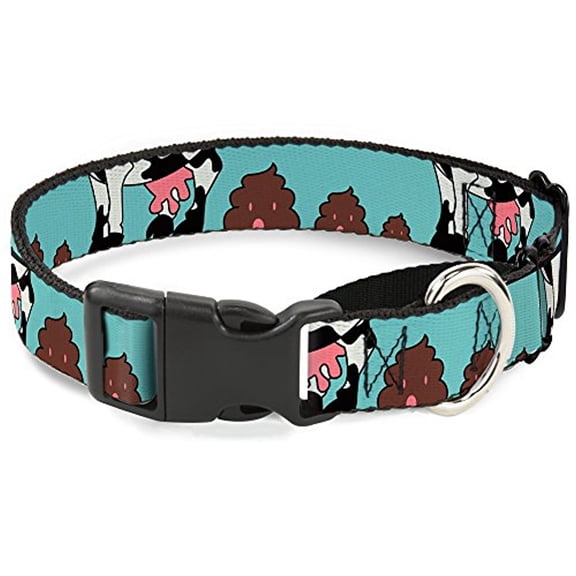 Buckle-Down Zebra Poops Color Martingale Dog Collar