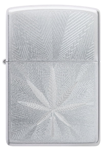 Zippo Lighter - Customized Engraved Message Windproof Leaf Leaf Design 46256