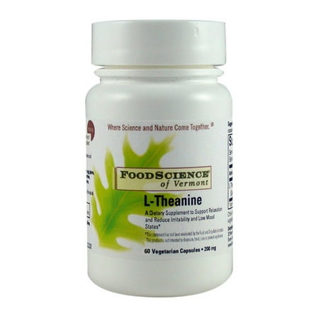 FoodScience of Vermont L-Theanine - 200 mg - 60 Vegetarian Capsules