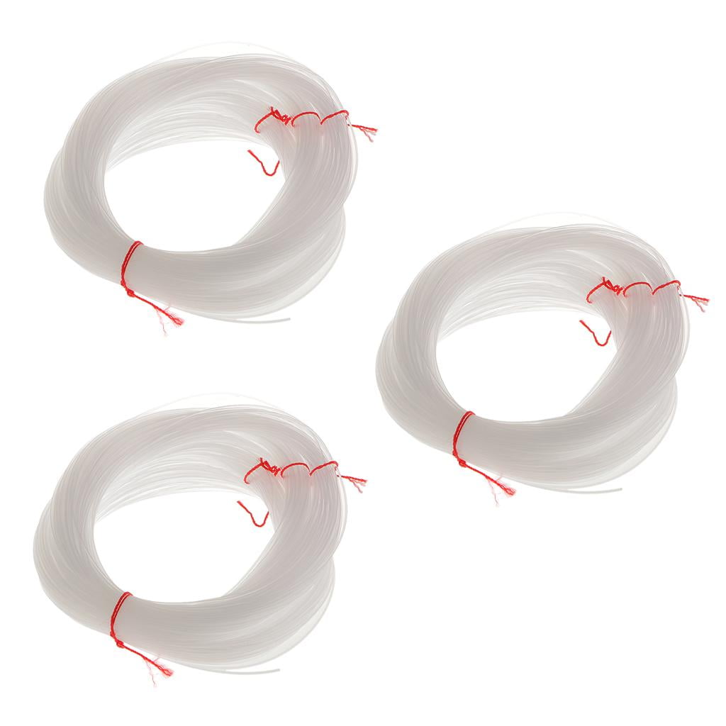 QccHieUs 3Pcs 100 Meters Clear Monofilament Nylon String Fishing Line Thread Dia. 1mm