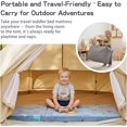 thumbnail image 4 of Foldable Floor Mattress for Kids-Glow in The Dark Toddler Nap Mat with Storage Bag, Portable Toddler Floor Pad for Travel, Daycare, Camping, RV, Playroom, Blue Dinosaur, 4 of 7