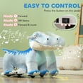 thumbnail image 4 of Qaba 6V Kids Electric Ride on Animal, Battery Powered Tyrannosaurus Ride on Toy with Music Forward for Aged 18-36 Months, Blue, 4 of 8