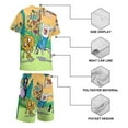 thumbnail image 4 of Adventure Time Jake The Dog Boys Girls Short Sleeve Mesh T-Shirt And Shorts Outfit Set Summer Clothes Set for Kids, 4 of 8