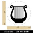 thumbnail image 2 of Lyre Harp Musical Instrument Self-Inking Rubber Stamp Ink Stamper - Fuchsia Ink - Medium 1 Inch, 2 of 7