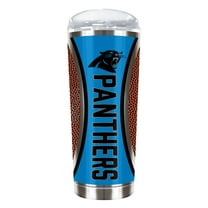 Carolina Panthers 18 ounce vacuum insulated stainless steel team tumbler with Gameball graphic wrap
