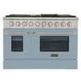 thumbnail image 2 of 48 in. 6.7 cu. ft. Propane Gas Range with Convection Oven in Light Blue, 2 of 13