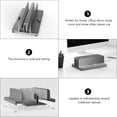 thumbnail image 4 of KALLORY 1 Pce Support Vertical Gris pour Tablette en Alliage d'Aluminium Solide pour Rangement de Bureau d'Ordinateur Portable, 4 of 8