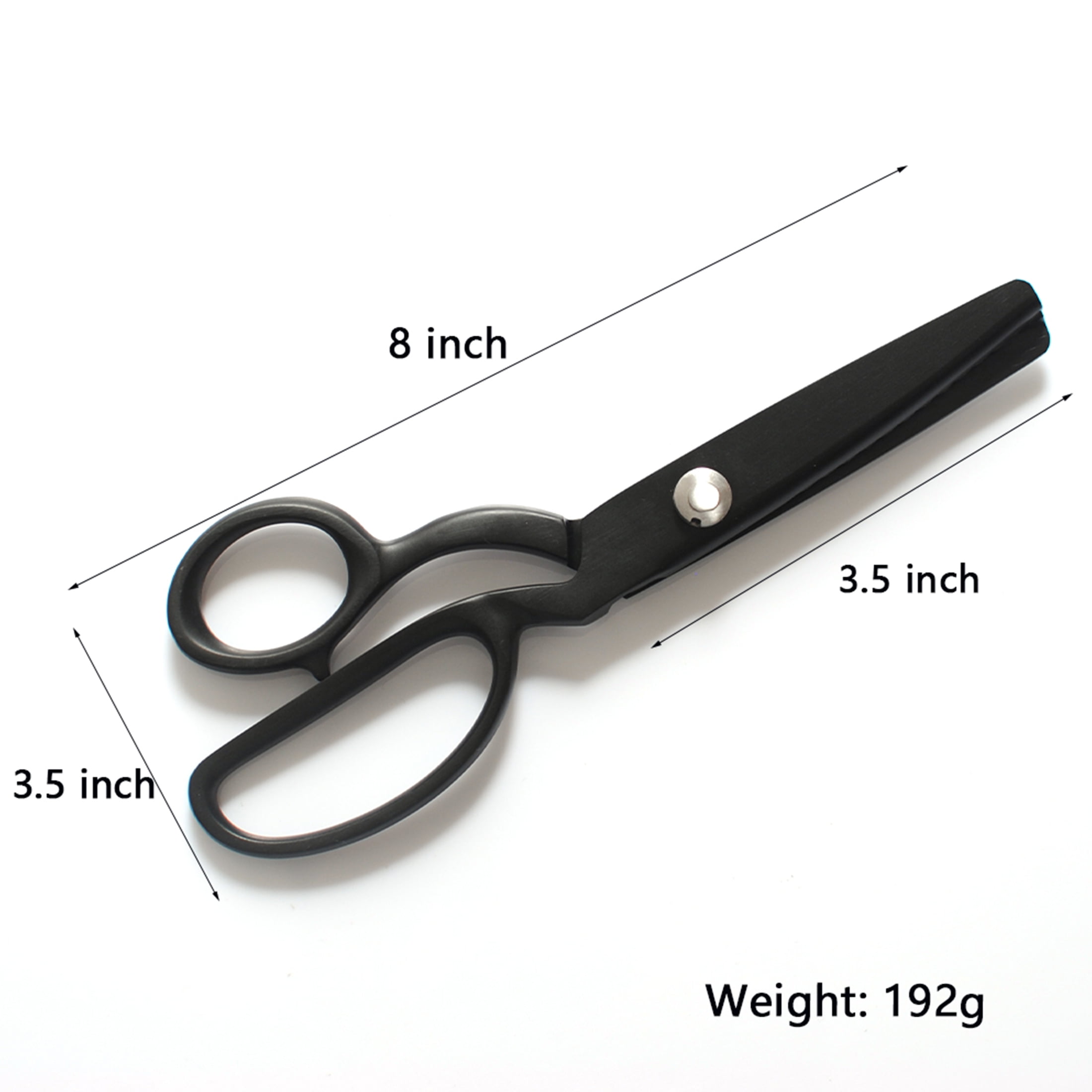 YJSStriving Heavy Duty Pinking Shears  Serrated Scissors All Stainless Steel  for Fabric Decorative Edge 8 inch