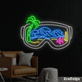 thumbnail image 2 of Craftnamesign Beach Diving Glasses Neon Sign, Beach Lover Gift, Room Decor, 2 of 4