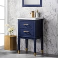thumbnail image 2 of Clara 20" Single Bathroom Vanity with Porcelain Top - Blue, 2 of 10