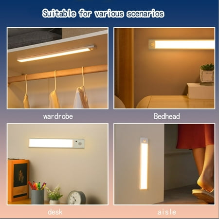 

Ygxbm Lighting Lamp Led Light Ezvalo Under Cabinet Lights 80 Led Motion Sensor Lights Indoor 3 Color Temps 1900Mah Rechargeable Closet Lights Wireless Dimmable Under Counter Lights for Ki