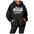 thumbnail image 2 of NinXxx Women's Autumn Winter Letter Print Sports Long Sleeve Hoodie Black S, 2 of 4
