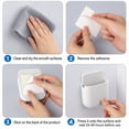 thumbnail image 6 of TSV Remote Control Holder, Wall Mount Storage Box, Adhesive Phone Charging Organizer, Pen Media Storage Box, Hole- Free Sticky Remote Control Holder, 6 of 6
