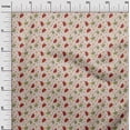 thumbnail image 3 of oneOone Tissu Polyester Spandex Saumon Rose Clair Matériel de Robe d'Automne Tissu Imprimé au Mètre 56 Pouces de Large, 3 of 4