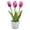 Pink, variant on BNNG Artificial Three-Headed Tulips Simulation Flower Bonsai Creative Ornament Simulation Plant for Home Office Living Room Table Desk Plants Decor