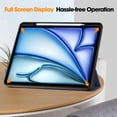 thumbnail image 4 of Dteck Tri-Fold Smart Tablet Case for iPad Air 13 inch 2025/2024, Shockproof Stand Flip Leather Case Built-in Pencil Holder Soft Cover with Auto Wake/Sleep for iPad Air 13-in. M3/M2,Darkblue, 4 of 8