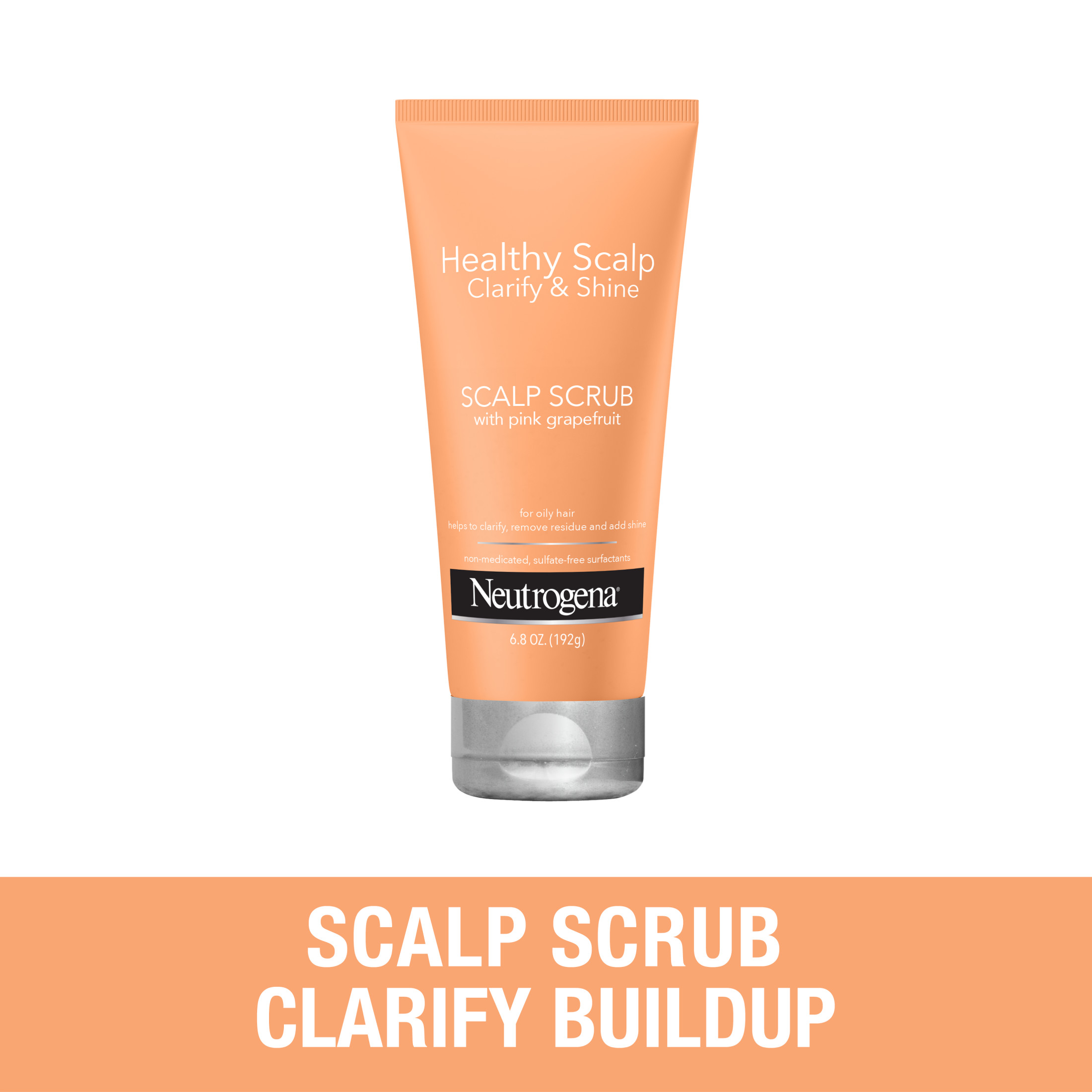 Neutrogena Healthy Scalp Clarify and Shine Scalp Scrub with Pink Grapefruit, for Exfoliating, Clarifying, Cleaner Hair, Hair Mask, Vitamin C, 6.8 fl. oz. - image 2 of 10