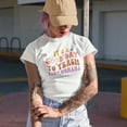 thumbnail image 2 of It's a Good Day to Teach Tiny Humans, Retro Groovy Wavy Text Art, Teacher Merch Gift, Heather Grey T-Shirt, Medium, 2 of 5