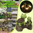 thumbnail image 2 of PVCS T urtles Solar LED Garden Statue Resin Decoration Perfect Gift for Home, 2 of 9